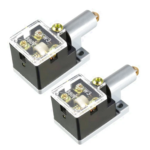 uxcell 2PCS LXW3-N 1NO 1NC Spring Plunger Roller Micro Limit Switches Black