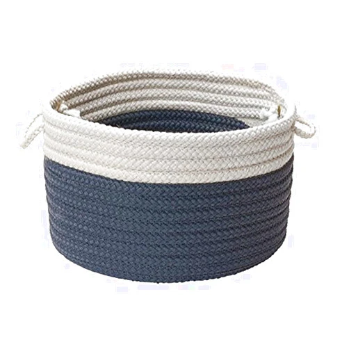 Colonial Mills Dipped Indoor/Outdoor Baskets Colonial Mills, 14 by 10-Inch, Lake Blue