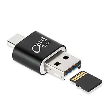 Wansurs [2 Pack] Micro SD Card Reader for Android Phone,Micro SD Card to USB Adapter, Mini USB C Card Reader for Camera Memory Card Reader, Wansurs Card Reader for PC and Android Phone