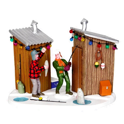 Lemax Inc Carole Towne Porcelain Friendly Competition Ice Fishing Holiday Display Figure