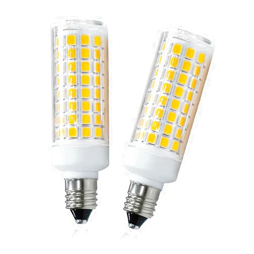 HAOGUAIS 2-Pack LED E11 Bulbs, E11 Mini Candelabra Base, Warm White 3000K 75W Halogen Equivalent, 120V 7W JD T3 T4 Corn Bulb Indoor Lighting