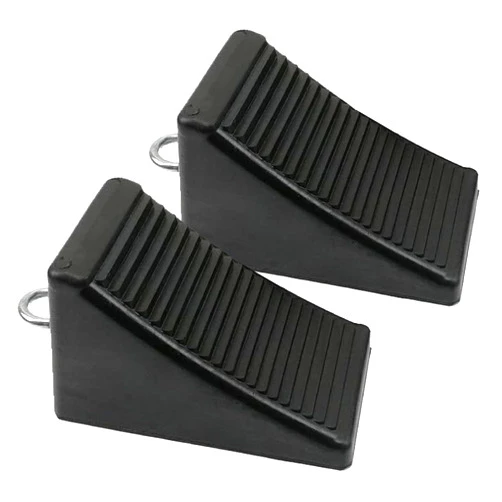 AFA Tooling Approved for Automotive AFA Tooling - Wheel Chocks w/Eyebolt Tie Off Handles - RV Wheel Chock for Front & Back Tires - Quick Grip Ribbed Design - Great for Your Camper, Trailer, RV, Truck, Car, ATV - 2 Pack