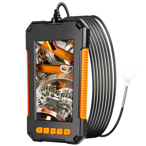 EFUTONPRO Industrial Endoscope Camera, 3.9mm Borescope Inspection Camera 4.3'' Screen 1080P HD Snake Camera with Light, Semi-Rigid Cable, 32G TF Card for Car, Engine, Pipe Checking (3.9mm, 6.5Ft)