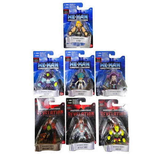 Masters of the Universe Revelation Eternia Minis Complete Set of 7 Figures from HBR81-963F Release