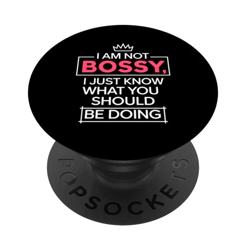 Rebel Beauty Unapologetic Sassy & Fierce Funny I'm Not Bossy Girl Boss Feminist Leadership Humor PopSockets Adhesive PopGrip