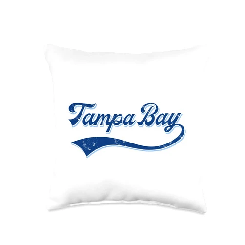 Tampa Bay Florida tourist state pride gifts College University Tampa Bay Florida Baseball Fan Sport Gift Throw Pillow