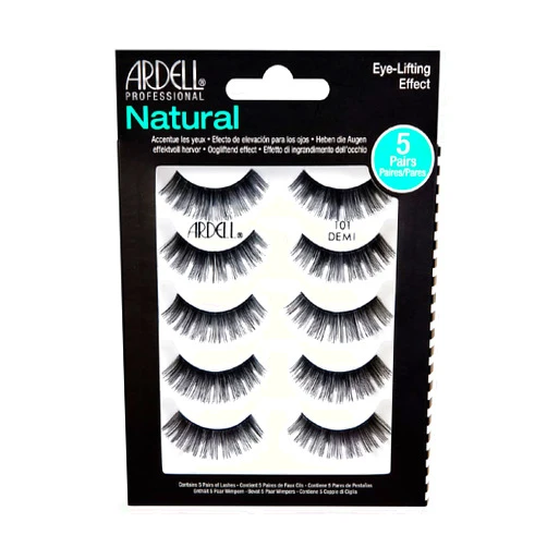 Ardell False Eyelashes Natural 101 Black, (5 pairs pack)