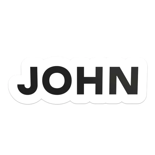 Generic John Male Name Sticker - Waterproof Vinyl Decal for Car Bumper, Laptop, Water Bottle, Luggage, Wall, and Window, Size - 6'' Longer Side