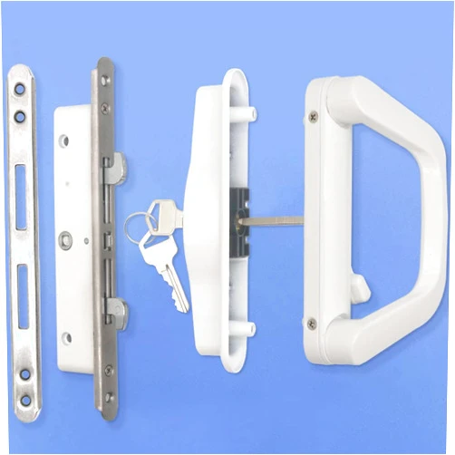ALLYWASAI Sliding Patio Door Handle Set with Mortise Lock, Suitable for Sliding Glass Patio Door Thickness from 1.5in to 2in, 4-15/16