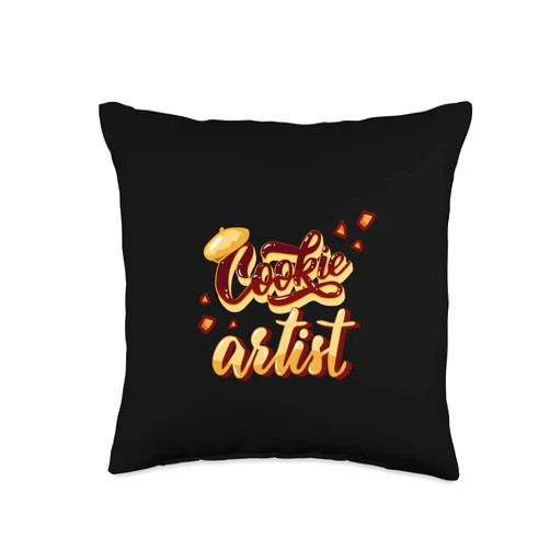 Dough Egg Baking Flour Cookies Food Oven Bake Tee Artist Chocolate Chips Dip Milk Baking Cookies Pastry Throw Pillow, 16x16, Multicolor