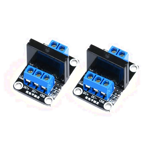 EC Buying 2Pcs 5V 2A Solid State Relay Module 1 Channel Low Level Trigger 250V2A SSR Durable DIY AC Solid State Relay Board with Fuse for Arduino