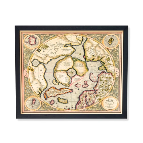 Poster Master Vintage Map Poster - North Pole Map Print - Northern Polar Regions Art - Historical Map Art - Gift for Men, Women & Travel Lover - Decor for Library or Office - 8x10 UNFRAMED Wall Art