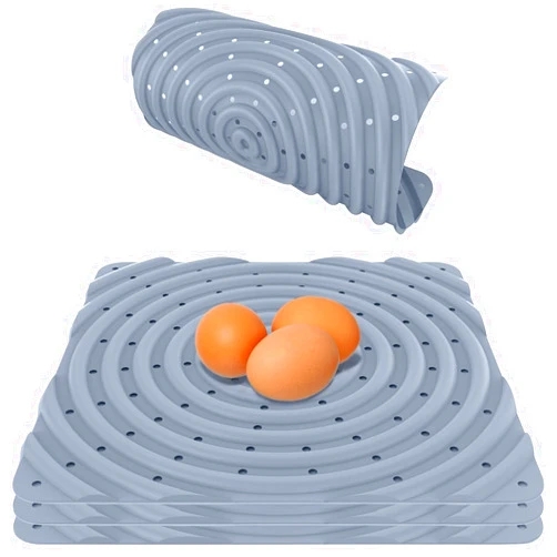 Lil'Clucker 4 Washable Chicken Nesting Pads for Laying Eggs - Nesting Pads for Chicken Coop - Gray Nesting Box Pads for Chickens - Durable Chicken Bedding for Coop, Poultry Nest Box Pads for Chickens