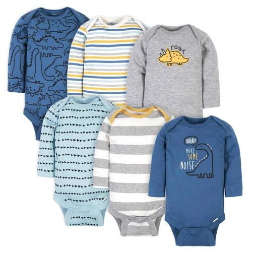 Gerber Baby Boys' 6-Pack Long-Sleeve Onesies Bodysuit