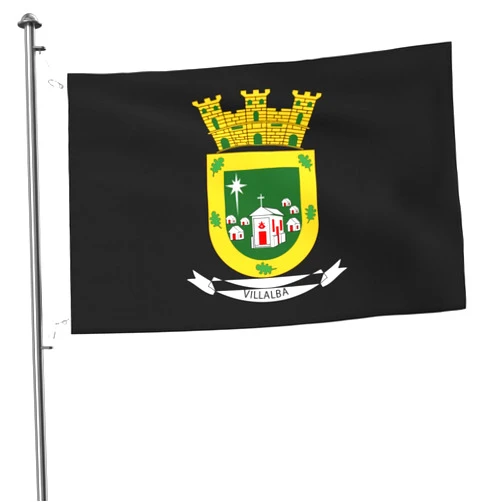 MULIHU Escudo De Villalba, Puerto Rico Flags 2x3 Outdoor Banner Vivid Colors Double Sided Flag Polyester Flags For Outside Patio Lawn Decor Flags