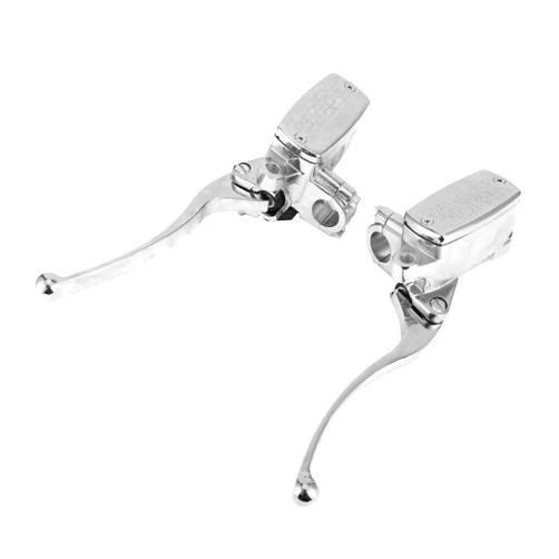 AOWINHIT Universal Motorcycle Hydraulic Brake Clutch Master Cylinder Pump Lever for 7 / 8in Handlebars Silver