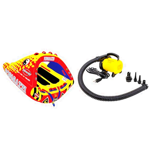 SPORTSSTUFF Poparazzi 1-3 Rider Towable Tube for Boating, Red