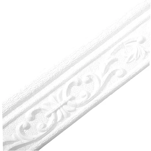 TaoBary 90 x 3 Inch Self Adhesive Flexible Foam Molding Trim Wallpaper Border 3D Sticky Decorative Wall Lines Peel and Stick Wall Baseboard Trim for Hotel Home DIY Decoration(8 Roll)