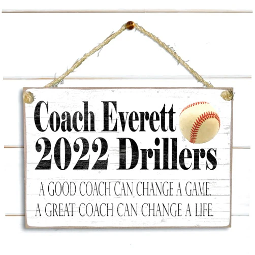Broad Bay Coach Gift Plaque Personalized for Coaches of Baseball Basketball Soccer Football LAX Softball Cross Country Swimming Golf