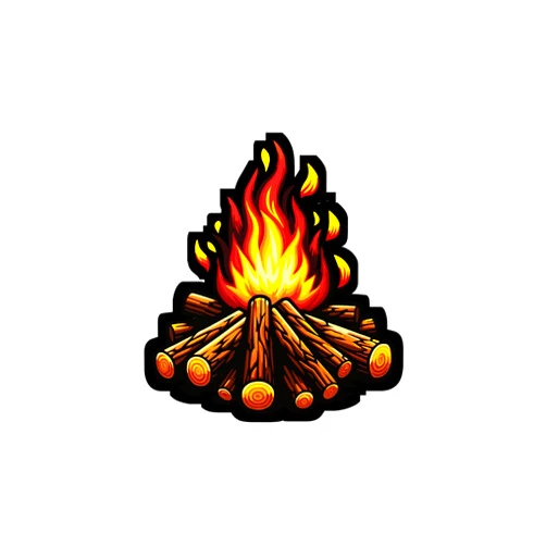 Generic Campfire Camping Adventure - Camping Sticker for Laptop Sticker. Water Bottle Sticker, Vinyl Adventure Decal - Camping Gift Satin, Kiss-Cut, 8