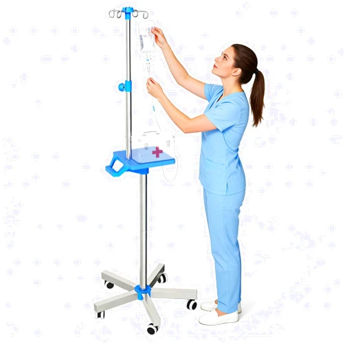 JOXPRING Adjustable IV Pole Portable Stand with Wheels, 52.3