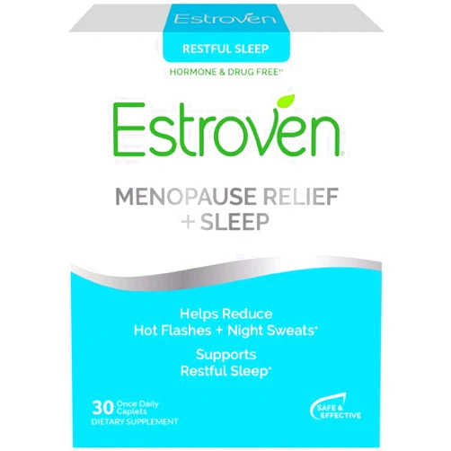 Estroven SLEEP COOL + CALM | Menopause Relief Dietary Supplement | Estrogen Free** | Helps Reduce Hot Flashes & Night Sweats* | 30 Caplets