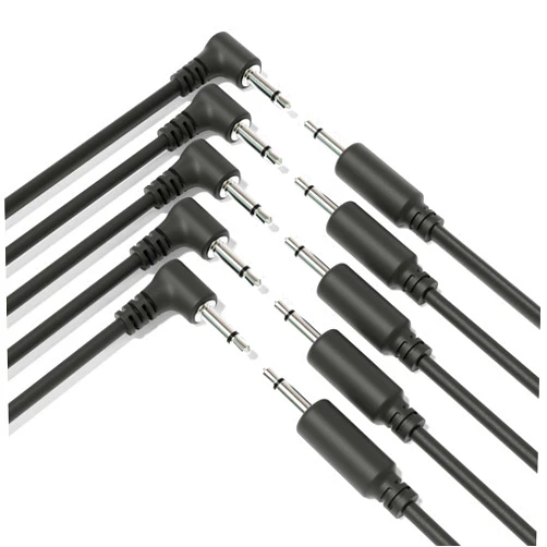 ExcelValley 5-Pack Hybrid Mono Modular Patch Cables TS 3.5mm 1/8