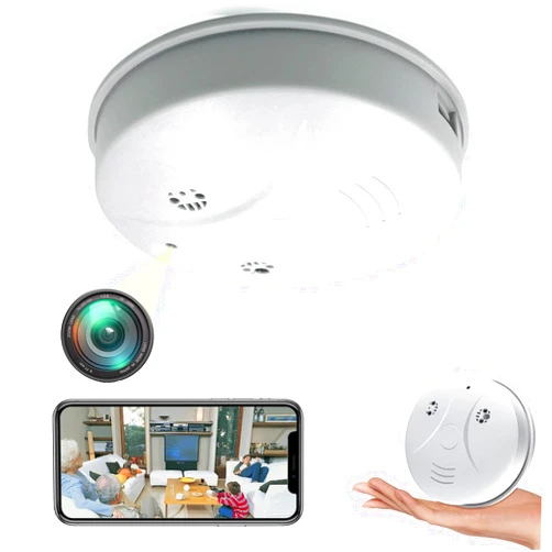 Braosusner Hidden Camera Smoke Detector Camera WiFi HD 1080P Wireless Small Nanny Cam for Home Surveillance Security Cameras Indoor/Outdoor Wireless, No Audio…