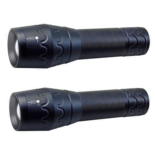 Miuree Single Mode High Lumens Led Flashlight for Outdoor Camping Hiking Emergency,2-Pack