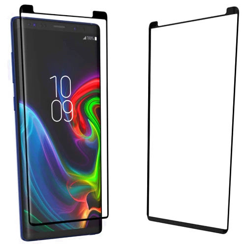 ZAGG InvisibleShield Glass Curve Elite Screen Protector for Samsung Galaxy Note 9 - Tempered Glass, Smudge Resistant, Impact and Scratch Protection - Case Friendly, Black Borders - 2 PACK