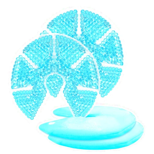 ZNÖCUETÖD Hot/Cold Breast Gel Ice Packs Breast Cooling/Heat Pads Relief for Breastfeeding, Nursing Pain, Mastitis, Engorgement, Swelling, Plugged Ducts | Boost Milk Let-Down & Production,2 Pack (Blue)