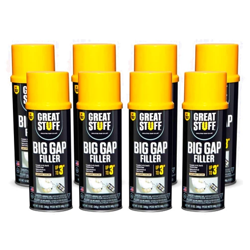 GREAT STUFF Big Gap Filler | Insulating Foam Sealant, 12 oz. – Cream (8 Pack)
