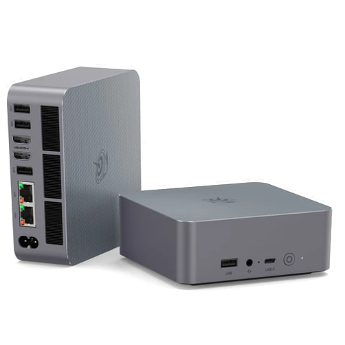Beelink EQR6 Mini PC AMD Ryzen 5 6600H(Up to 4.5GHz), 16GB DDR5 RAM 500GB PCIE4.0 SSD Dual LAN Mini PC, AMD Radeon 660M, Dual HDMI/ WiFi6/ BT5.2/ Home/Office/Build-in Power Supply Desktop Computer