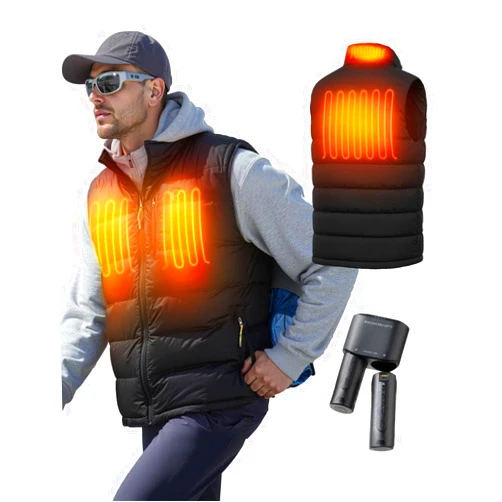 InoKraft Gifts for Men, Heated Vest for Men, Lightweight Quilted Winter Heated Vest, with Rechargable Battery and USB-C Cable