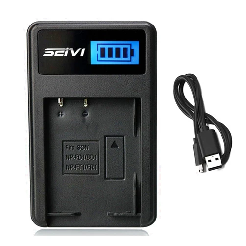 BnvxR Battery Charger for Sony Cyber-Shot DSC-T200, DSC-T300, DSC-T500 Digital Camera