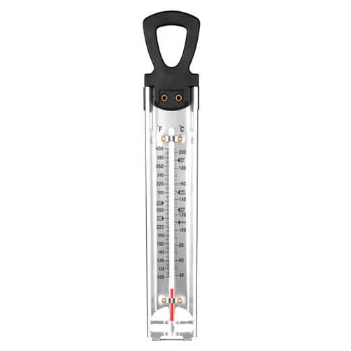 Sanfilix Candy Thermometer with Pot Clip, Stainless Steel Deep Fry Oil Thermometer with Hanging Ring Handle, Instant Read Cooking Thermometer Food Thermometer, Candy/Deep Fry/Jam/Sugar/Syrup Thermometer