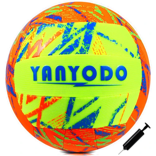 YANYODO Swimming Pool Waterproof Beach Volleyball, Soft Indoor Outdoor Size 5 Volleyball with Pump for Teenagers Adults Swimming Pool Beach Games to Play