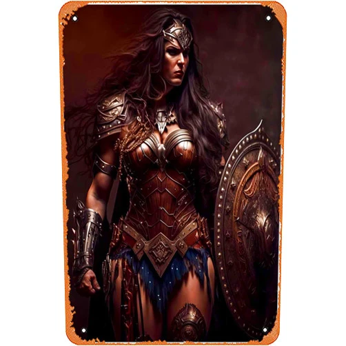 Muecddoa Wonder Women Movie| Funny Tin Sign Vintage Wall Poster Retro Iron Painting Metal Plaque for Bar Cafe Garage Home Gift Birthday Wedding 12x8 inch.