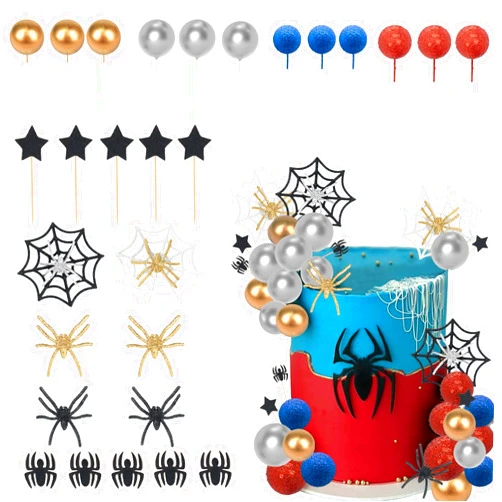 LAST HOE DOWN Spider Cake Decoration Superhero Birthday Cake Decorations Used To Celebrate Hero Themed Birthday Parties