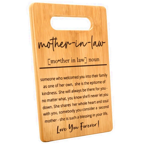 MY-ALVVAYS Mother in Law Gift from Daughter in Law, Gifts for Mom from Daughter Son Mothers Day Gifts for Mother in Law Birthday Unique Gifts to Mother of the Groom Gifts Mother in Law Christmas Cutting Board