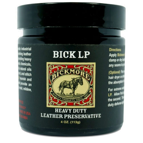 Bickmore Leather Conditioner, Scratch Repair Bick LP 4oz - Heavy Duty LP Leather Preservative | Leather Protector, Softener and Restorer Balm for Dry, Cracked, and Scratched Leather | Made in USA