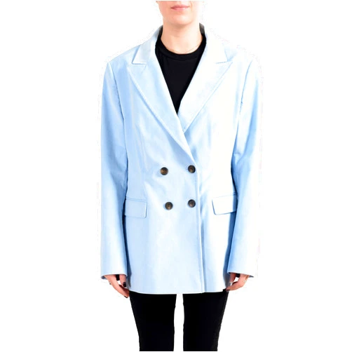 Hugo Boss Women's Kulie Blue Double Breasted Blazer US 14 IT 50