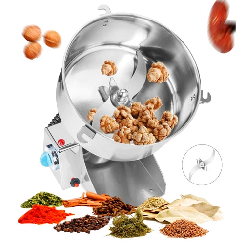 RESKIU Electric Grain Mill Grinder, Commercial Spice Grinder Stainless Steel Pulverizer Dry Grinder Grinding Machine, for Dry Spice, Herbs, Nut, Coffee, Rice,4500g