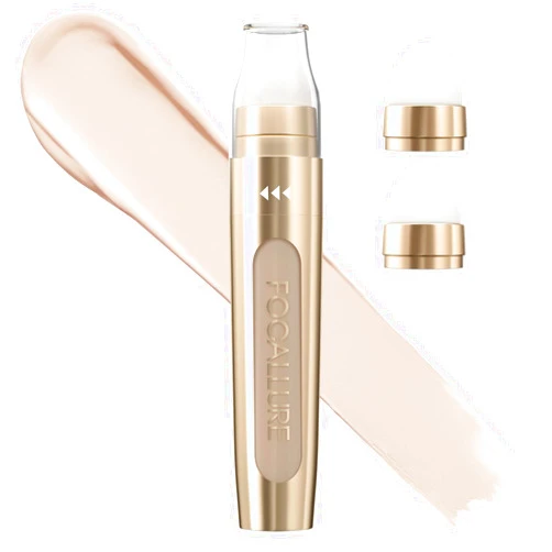 FOCALLURE FIX CORRECTOR Concealer Stick, Full Coverage Concealer Makeup, Color Corrector for Dark Circles, Including Replaceable Applicator, YL01 CREME