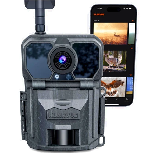 KLARVUE Premium Ranger Pro Gen 3.0 Cellular Trail Camera 2025 Model - On Demand Native 32MP Photo - 1440P Video with Built-in 4G SIM Card,100FT Detection Range, IP65 Waterproof, Build-in GPS Game Camera