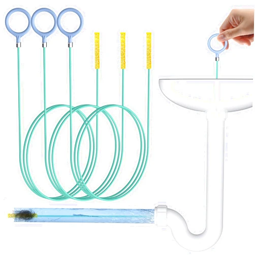 Kelly's Collection 50 Inch Drain Snake Hair Clog Remover, Extra Long Sink Snake Anti-break Metal with Nylon Layer, Shower Snake Hair Drain Cleaner Tool for Bathtub, Bathroom Sink Unclog(3 Pack)