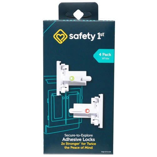Safety 1st® Secure-to-Explore Adhesive Locks (4 Locks), White