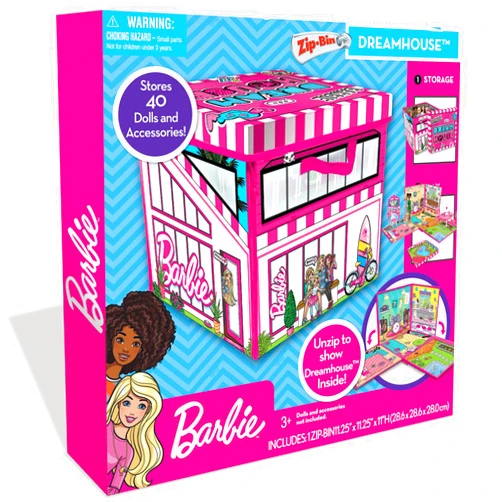 Barbie ZipBin 40 Doll Dream House Toy Box & Playmat