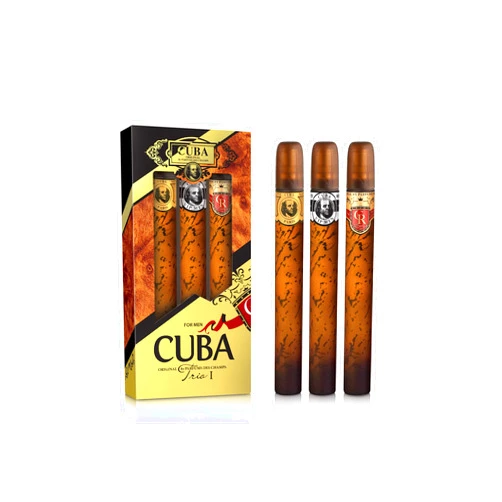 Cuba Trio Best 1 Gift Set |(3 x 1.17 Oz Eau De Toilette Spray) Gold, VIP, Royal | Fragrance For Men