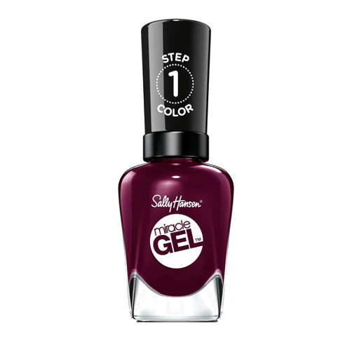 Sally Hansen Miracle Gel™, Cabernet With Bae, Long Lasting, Gel-Like Formula, No UV Lamp Needed, Red Nail Polish